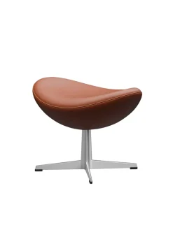 3127 Fodskammel til Ægget af Arne Jacobsen læder<Fritz Hansen Discount