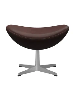 3127 Fodskammel til Ægget af Arne Jacobsen læder<Fritz Hansen Discount