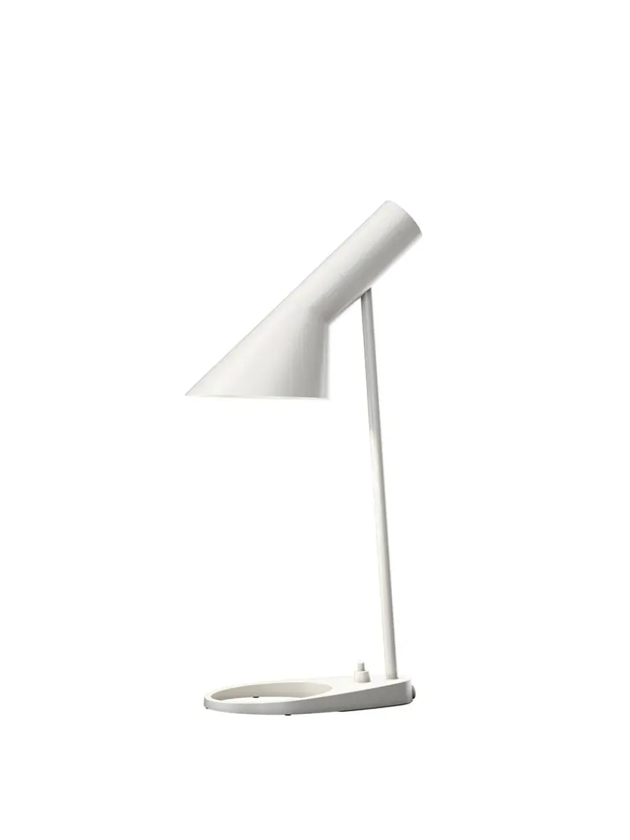 AJ Mini Table Lamp, grey/brass af Arne Jacobsen<Louis Poulsen Best