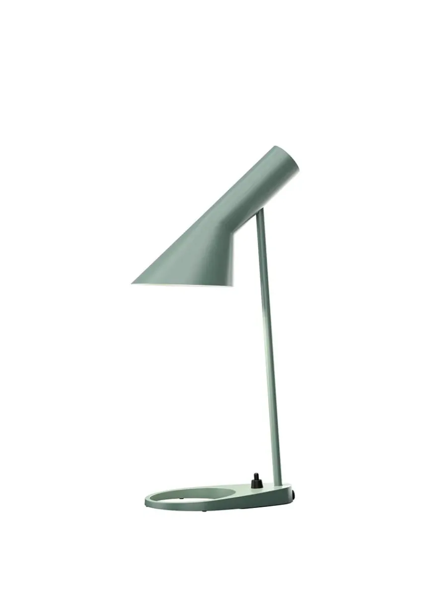 AJ Mini Table Lamp, grey/brass af Arne Jacobsen<Louis Poulsen Best