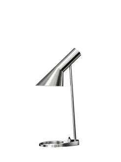 AJ Mini Table Lamp, grey/brass af Arne Jacobsen<Louis Poulsen Best