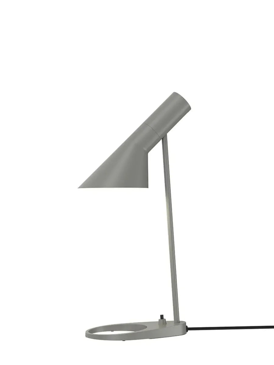 AJ Mini Table Lamp, grey/brass af Arne Jacobsen<Louis Poulsen Best