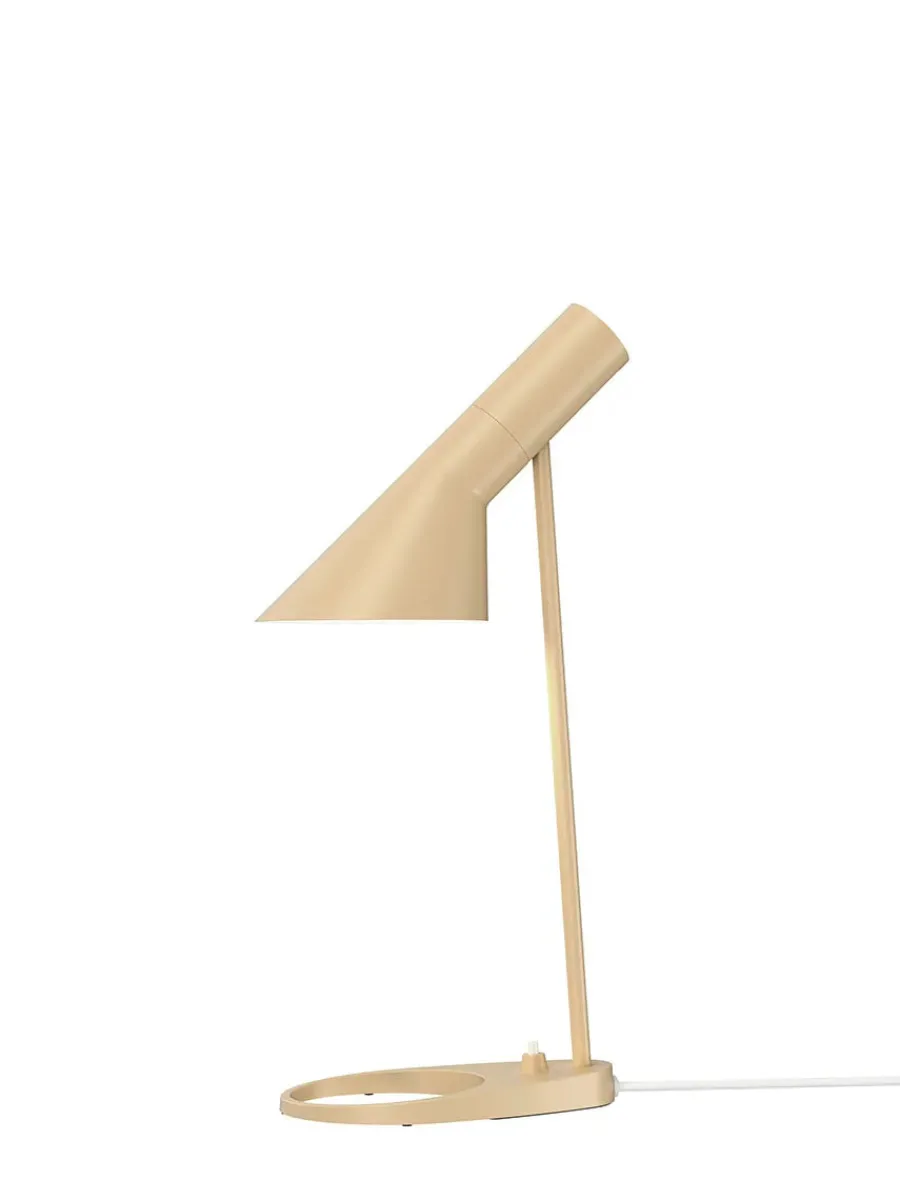 AJ Mini Table Lamp, grey/brass af Arne Jacobsen<Louis Poulsen Best