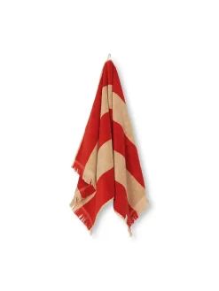 Alee Hand Towel, light camel/red fra<Ferm Living Best