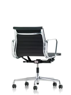 Aluminium Chair EA 117 Kontorstol, sort læder fra<Vitra New