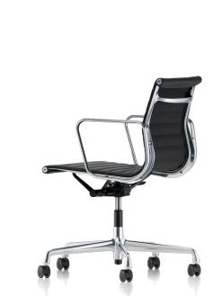 Aluminium Chair EA 117 Kontorstol, sort læder fra<Vitra New