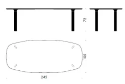 Analog Bord JH83 fra<Fritz Hansen Best
