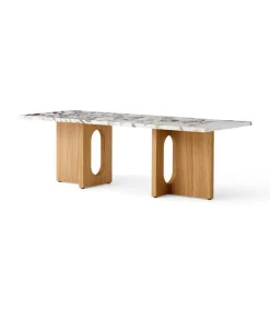 Androgyne Lounge Table, Calacatta Viola / Wood fra<Audo Copenhagen Clearance