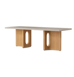 Androgyne Lounge Table, Kunis Breccia / Wood fra<Audo Copenhagen