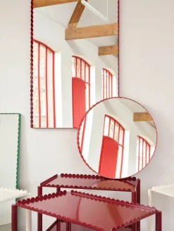 Arcs Mirror Round, red fra<HAY Outlet
