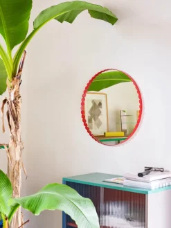 Arcs Mirror Round, red fra<HAY Outlet