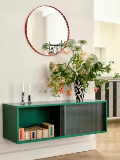 Arcs Mirror Round, red fra<HAY Outlet