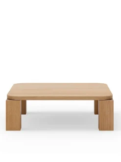 Atlas Sofabord 820x820, Natural Oak fra<New Works New