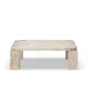 Atlas Sofabord 820x820, Unfilled Travertine fra<New Works Hot