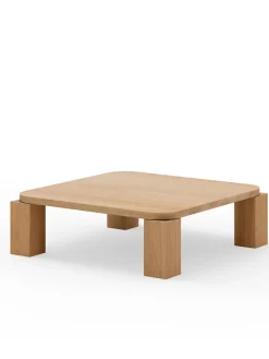 Atlas Sofabord 820x820, Unfilled Travertine fra<New Works Hot