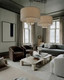 Atlas Sofabord 600x600, Unfilled Travertine fra<New Works Best