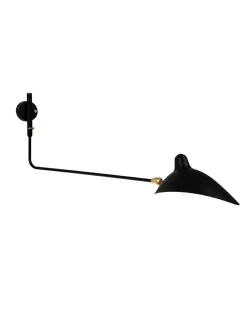 Big Wall Lamp w/1 Rotating Straight Arm af Serge Mouille<Editions Serge Mouille Hot