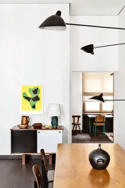 Big Wall Lamp w/3 Rotating Straight Arms af Serge Mouille<Editions Serge Mouille Best