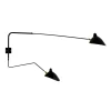 Big Wall Lamp w/2 Rotating Arms, 1 Straight, 1 Curved af Serge Mouille<Editions Serge Mouille Clearance