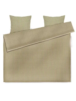 Bæk & Bølge Sengetøj, grøn/sand fra<Juna Online