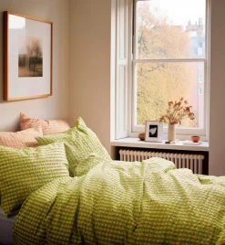 Bæk & Bølge Sengetøj, grøn/soft pink fra<Juna Online