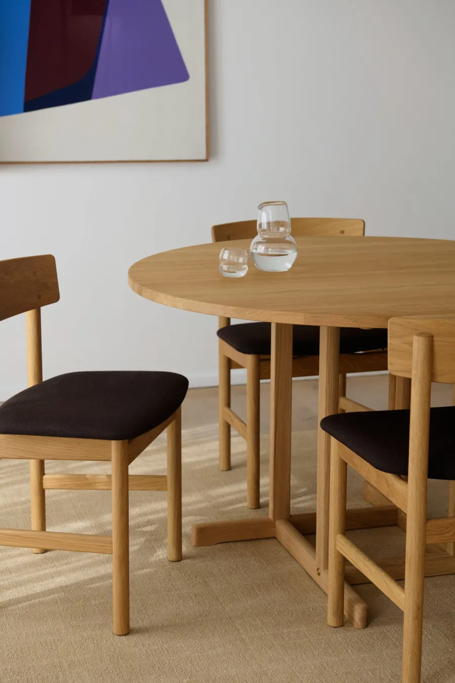 BM80 Shaker spisebord, rundt af Børge Mogensen<Fredericia Furniture