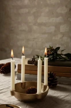 Bowl Candle Holder Brass, Small fra<Ferm Living Online