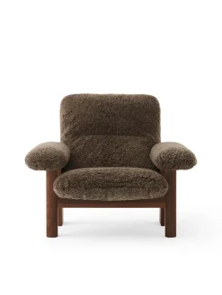 Brasilia Lounge Chair, Dark Stained Oak Sheepskin Root fra<Audo Copenhagen Outlet