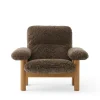 Brasilia Lounge Chair, Natural Oak Sheepskin Root fra<Audo Copenhagen Outlet