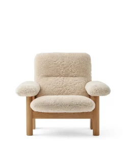 Brasilia Lounge Chair, Natural Oak Sheepskin Root fra<Audo Copenhagen Outlet