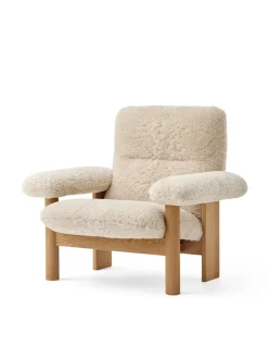 Brasilia Lounge Chair, Natural Oak Sheepskin Root fra<Audo Copenhagen Outlet