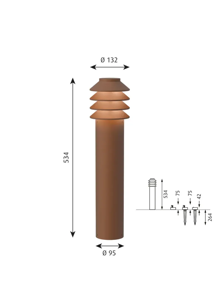 Bysted Garden Corten, Høj fra<Louis Poulsen Discount