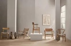 CH25 Loungestol, eg hvidolie af Hans J. Wegner<Carl Hansen & Søn New