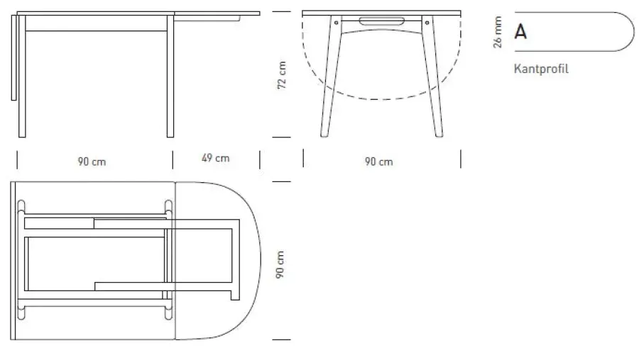 CH002 Spisebord fra<Carl Hansen & Søn Best