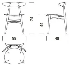 CH33 Stolen af Hans J. Wegner<Carl Hansen & Søn New