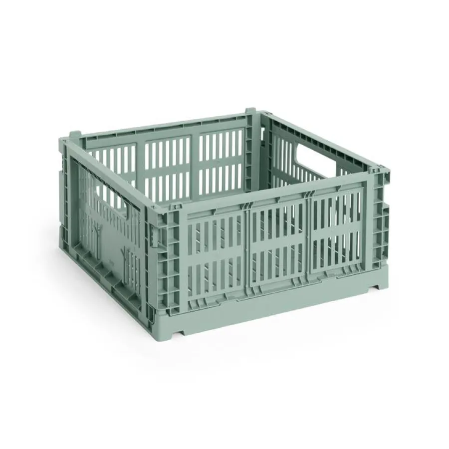 Colour Crate Medium Square, Sage green fra<HAY