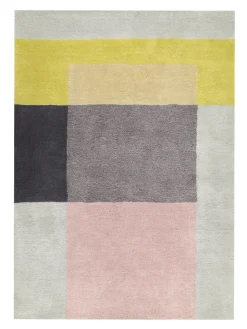 Colour tæppe, grå/rose/gul fra<HAY Hot