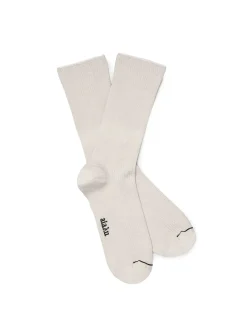 Cotton Rib Socks, milk fra<Aiayu New