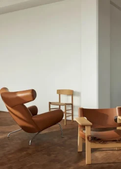 Den Spanske Stol i cognac læder, eg lys olie af Børge Mogensen<Fredericia Furniture Discount