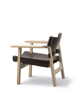 Den Spanske Stol i cognac læder, eg lys olie af Børge Mogensen<Fredericia Furniture Discount