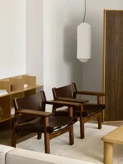 Den Spanske Stol i cognac læder, eg olie af Børge Mogensen<Fredericia Furniture Sale