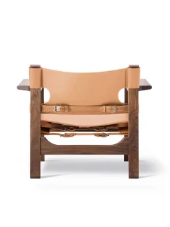 Den Spanske Stol i cognac læder, eg olie af Børge Mogensen<Fredericia Furniture Sale