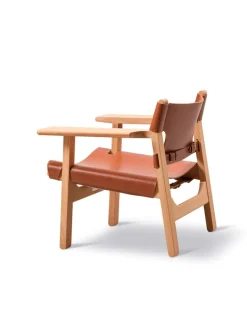 Den Spanske Stol i cognac læder, eg sæbe af Børge Mogensen<Fredericia Furniture Online