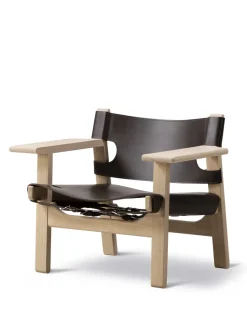 Den Spanske Stol i cognac læder, eg sæbe af Børge Mogensen<Fredericia Furniture Online