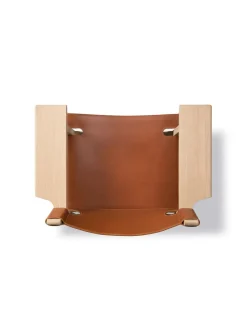 Den Spanske Stol i mørkebrun læder, Røget eg olie af Børge Mogensen<Fredericia Furniture Best