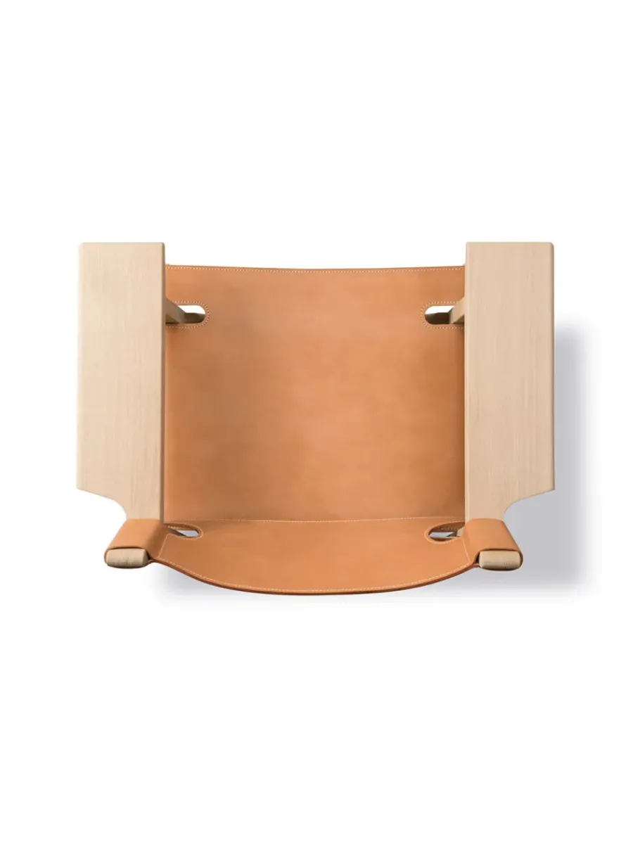 Den Spanske Stol i mørkebrun læder, Røget eg olie af Børge Mogensen<Fredericia Furniture Best