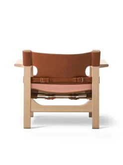 Den Spanske Stol i naturfarvet læder, valnød olie af Børge Mogensen<Fredericia Furniture Hot