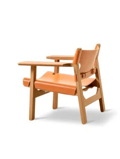 Den Spanske Stol i naturfarvet læder, valnød olie af Børge Mogensen<Fredericia Furniture Hot