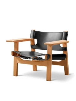 Den Spanske Stol i naturfarvet læder, valnød olie af Børge Mogensen<Fredericia Furniture Hot