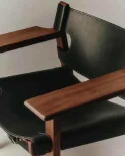 Den Spanske Stol i naturfarvet læder, valnød olie af Børge Mogensen<Fredericia Furniture Hot